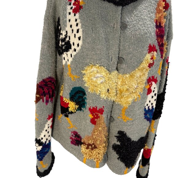 Vintage Design Options/ Philip & Jane Gordon Vintage Knit Cardigan with Rooster - Picture 8 of 8